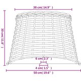  Sjenilo za svjetiljku smeđe Ø 50 x 30 cm od pruća | Eponuda.com