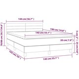  Krevet box spring s madracem LED plavi 140x190 cm od tkanine | shoptok.hr