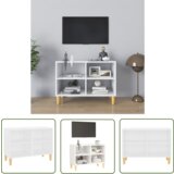 The Living Store TV omarica s trdnimi lesenimi nogami bela 69,5x30x50 cm - TV Omarica, (21738343) | Shoptok.si