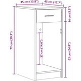 vidaXL Tower stalak za računalo s ladicom bijeli 35x45x77 cm | shoptok.hr