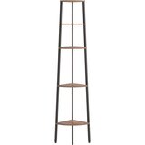 Kutne police s 5 razina tamnosmeđe-crne 45,5 x 31,5 x 180 cm | shoptok.hr