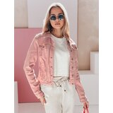 DStreet Kurtka damska jeansowa krótka PASTELLO różowa | shoptok.hr