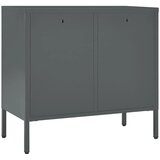  Komoda antracit 75 x 35 x 70 cm od čelika i kaljenog stakla | shoptok.hr