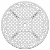  Vrtni stol bijeli Ø90x75 cm od lijevanog aluminija | shoptok.hr
