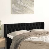  Uzglavlje s ušima crni 147x16x78/88 cm baršunasti Cijene
