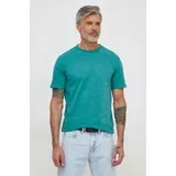 Desigual Bombažna kratka majica moški, zelena barva