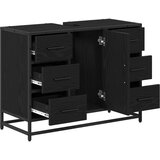  Kupaonski ormar Crni hrast 80 x 33 x 60 cm Konstruirano drvo | Eponuda.ba