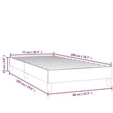  Okvir za krevet s oprugom svjetlosivi 80x200 cm od tkanine | shoptok.hr