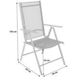 Gardenson Set Zložljivih Vrtnih Stolov Rona, Antracit, 2 Kos | Shoptok.si