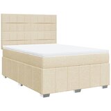  Krevet s oprugama i madracem krem 160x200 cm od tkanine | shoptok.hr