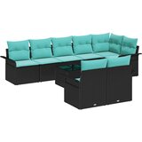 vidaXL Vrtna sedežna garnitura s shranjevanjem 9 pcs Črna poli ratan, (5000142862) | Shoptok.si