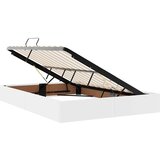 vidaXL Postelja s shranjevanjem Bela 140 x 200 cm Umjetno usnje | Shoptok.si