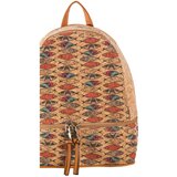 Fashion Hunters Light brown women's backpack with a print Cene