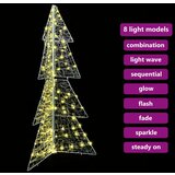 vidaXL Božićno drvce s 160 LED svjetlima Topla bijela 150 cm Akril | shoptok.hr