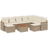 Maison Chic Seti vrtnega pohištva - Vrtna garnitura - Vrtni pohištvo set 10-delna z blazinami bež poli ratan, (21821365) | Shoptok.si
