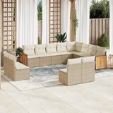 Maison Chic Seti vrtnega pohištva - Vrtna garnitura - Vrtni pohištvo set 12-delna z blazinami bež poli ratan, (21810101) | Shoptok.si