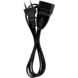 REV 00128014 tok podaljšek 2.5 A črna 2 m H03VVH2-F 2X 0\,75 mm², (20519110) | Shoptok.si