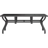  Vrtni stol sivo-crni 180 x 80 x 70 cm od čelika i stakla | shoptok.hr