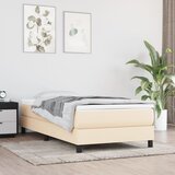 Krevet s oprugama i madracem krem 90 x 200 cm od tkanine | shoptok.hr