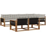  Set vanjskih sofa 7 kom. Prirodna i svjetlosiva | shoptok.hr