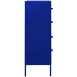 vidaXL Predalnik mornarsko modra 80x35x101,5 cm jeklo | Shoptok.si