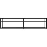 TV omarica črna 180x40x40,5 cm kaljeno steklo, (20732026) | Shoptok.si