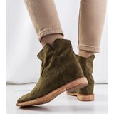 Gemre Green wedge ankle boots Zoki | Shoptok.si