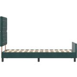 vidaXL Postelja Temno Zelena 80x200 cm Žamet, (22049085) | Shoptok.si