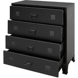  Ladičar od metala u industrijskom stilu 78 x 40 x 93 cm crni | Eponuda.com