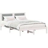 vidaXL Posteljni okvir z oblazinjenim vzglavjem Svetlo siva | Shoptok.si