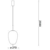 Ideal Lux led luster na sajli umile LED/20W/230V prečnik 27 cm cri 90 mesing/bela | Eponuda.com