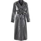 Trendyol Anthracite Oversize Wide Cut Belted Trench Coat | ePonuda.com