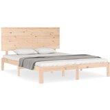  Posteljni okvir z vzglavjem trden les | Shoptok.si