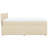  Krevet s oprugama i madracem krem 140x200 cm od tkanine | shoptok.hr