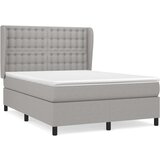 Krevet s oprugama i madracem svjetlosivi 140x190 cm od tkanine | shoptok.hr