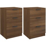 Maison Chic Dvo delni komplet Nočne omarice - Nočne mize rjavi hrast 40x36x65 cm, (21688726) Cene