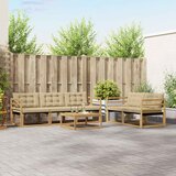  Set vanjskih sofa 6 pcs Bijela i bež 79 x 79 x 37 cm | shoptok.hr