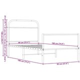  Okvir kreveta bez madraca smeđa boja hrasta 90x190 cm drveni | shoptok.hr