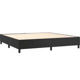  Okvir za krevet s oprugom crni 200x200 cm od umjetne kože | Shoptok.si