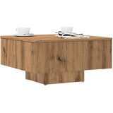 vidaXL Klubska mizica artisan hrast 60x60x31,5 cm inženirski les Cene