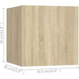 vidaXL Stenske TV omarice 8 kosov sonoma hrast 30,5x30x30 cm | Shoptok.si