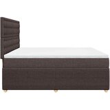  Krevet s oprugama i madracem tamnosmeđi 200x200 cm od tkanine | shoptok.hr
