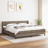  Krevet s oprugama i madracem smeđesivi 200x200 cm od tkanine | shoptok.hr