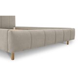 Scandic Bež oblazinjena zakonska postelja s prostorom za shranjevanje z letvenim dnom 180x200 cm Zee – | Shoptok.si