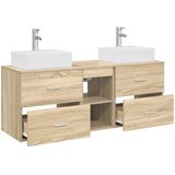  Set ormarića za kupaonicu 3 kom. Hrast sonoma Smeđa 49,5 x 41 x 62,5 cm | Shoptok.si