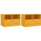 TV ormarići 2 kom boja senfa 67 x 39 x 44 cm čelični | Eponuda.ba