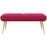  Klupa s dvostrukim slojem Vinska crvena 120 x 45 x 46 cm Baršun | shoptok.hr