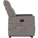  Električni masažni naslonjač na podizanje od tkanine smeđesivi | shoptok.hr