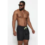 Trendyol Plus Size Men's Black Standard Fit Sea Shorts
