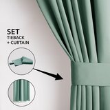 AmeliaHome Curtain BLACKOUT color mint style classic silver eyelets blackout 140x175 | shoptok.hr